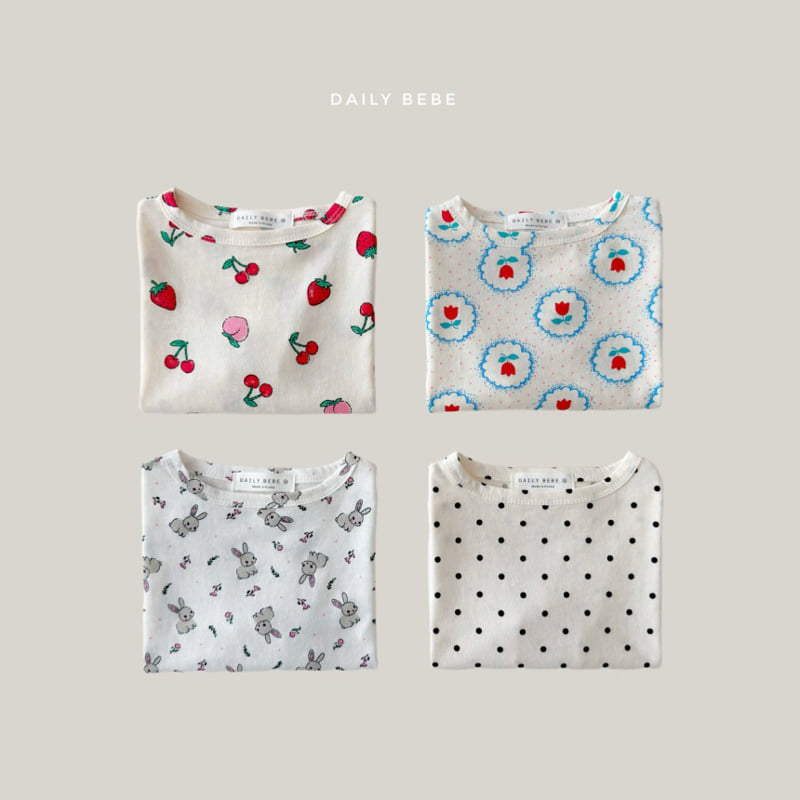 Daily Bebe - Korean Children Fashion - #Kfashion4kids - Pattern Short Sleeve Tee - 3