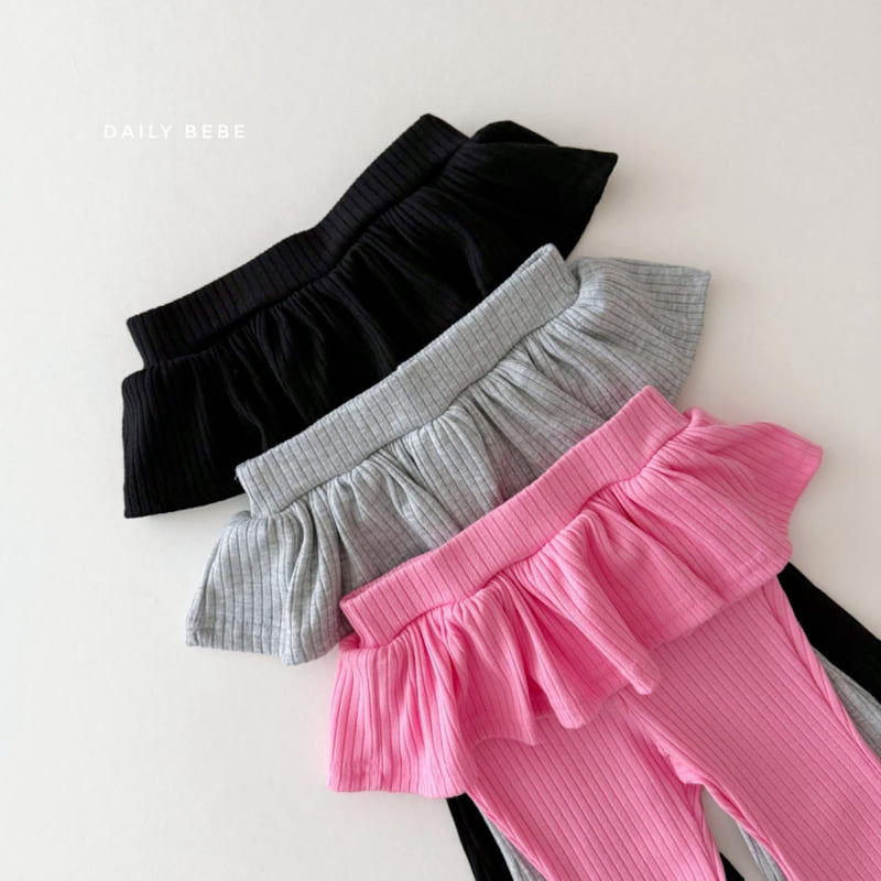 Daily Bebe - Korean Children Fashion - #kidzfashiontrend - Bootcut Frill Pants - 4