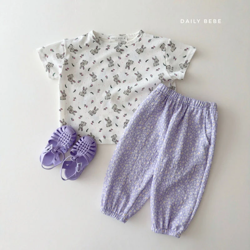 Daily Bebe - Korean Children Fashion - #childofig - Pattern Short Sleeve Tee - 9