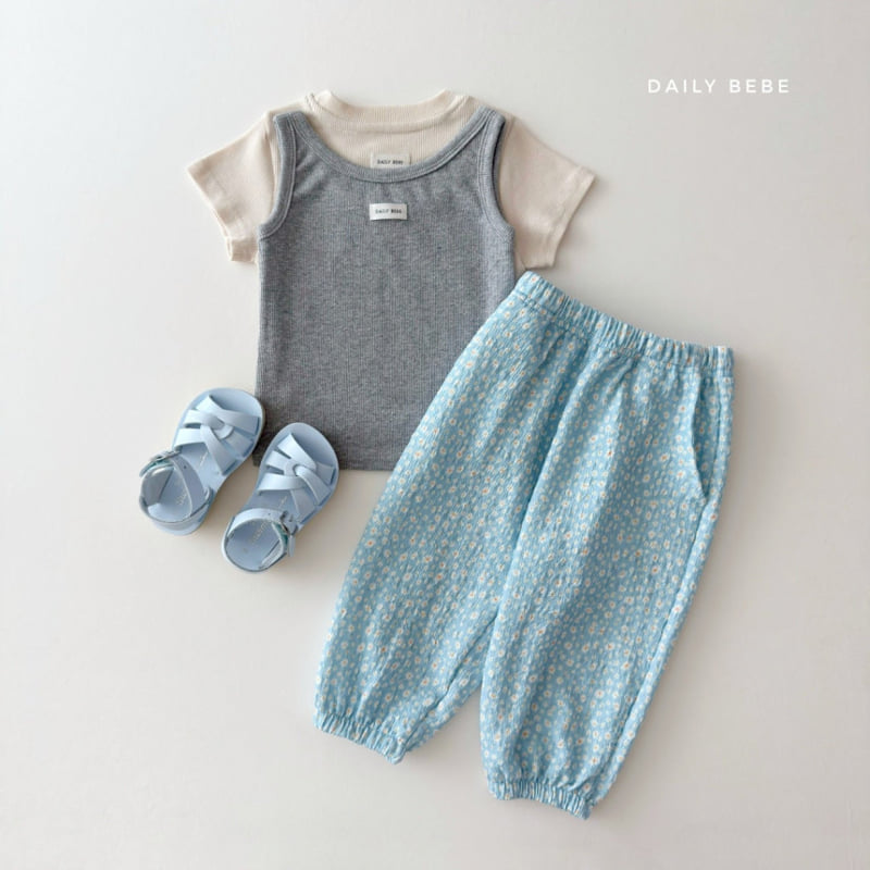 Daily Bebe - Korean Children Fashion - #prettylittlegirls - Flower Aircon Pants - 4