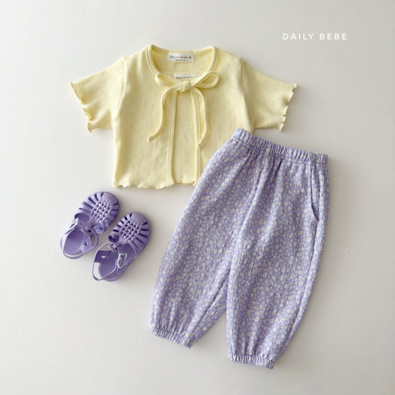 Daily Bebe - Korean Children Fashion - #childrensboutique - Flower Aircon Pants - 6
