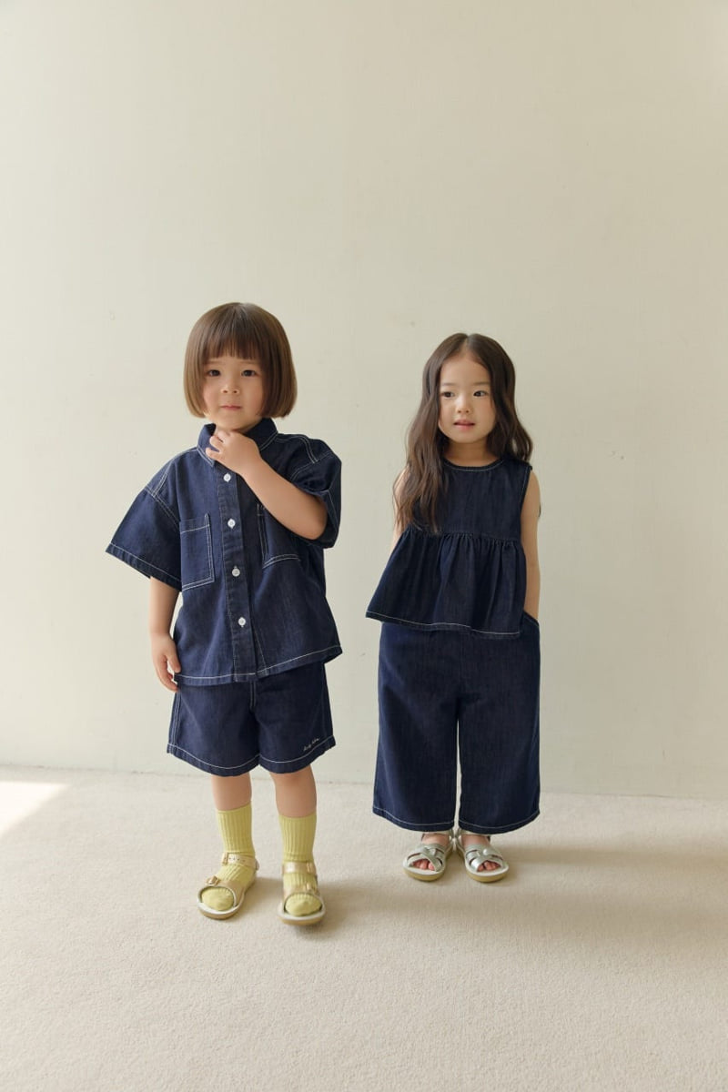 Daily Bebe - Korean Children Fashion - #designkidswear - Work Denim Shirt - 9