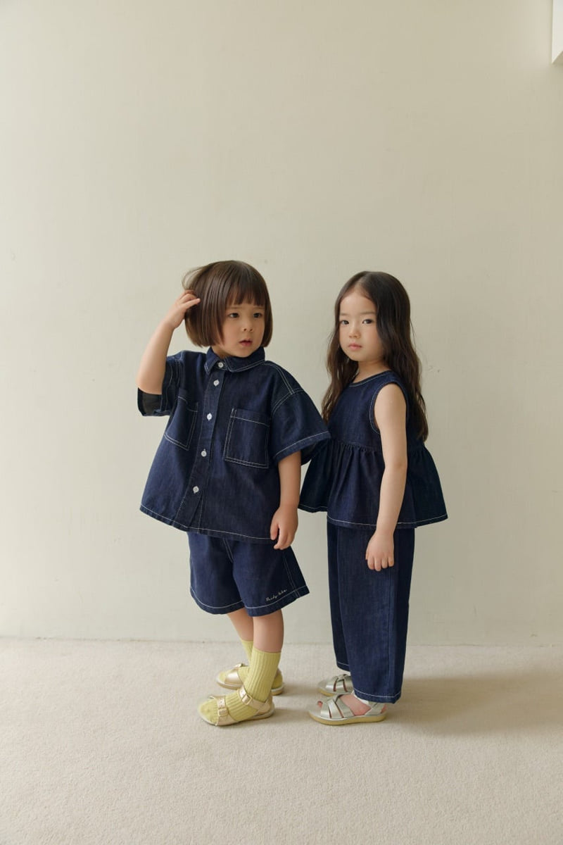 Daily Bebe - Korean Children Fashion - #designkidswear - Er Denim Set - 8