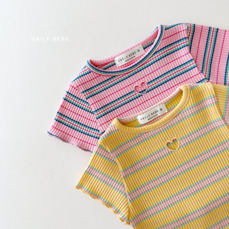 Daily Bebe - Korean Children Fashion - #designkidswear - Heart Punching Tee - 5