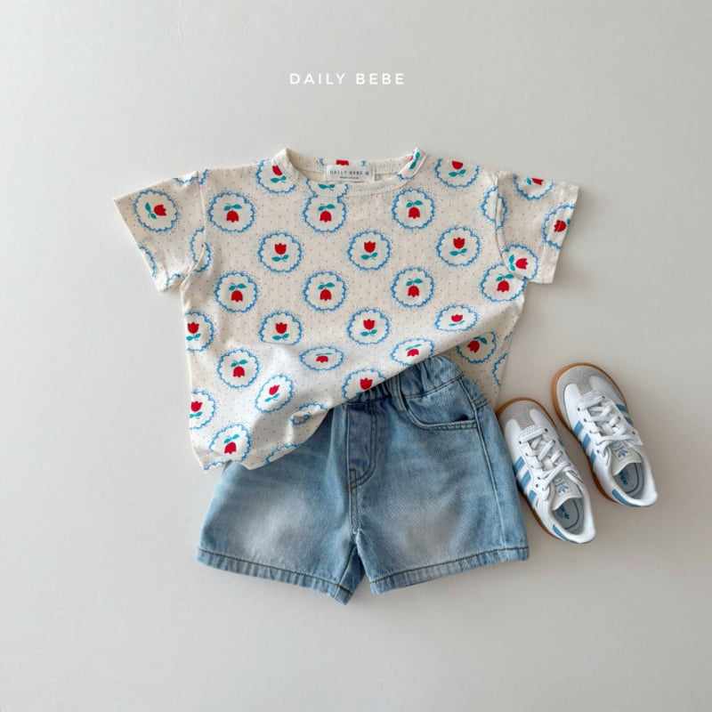 Daily Bebe - Korean Children Fashion - #discoveringself - Pattern Short Sleeve Tee - 12