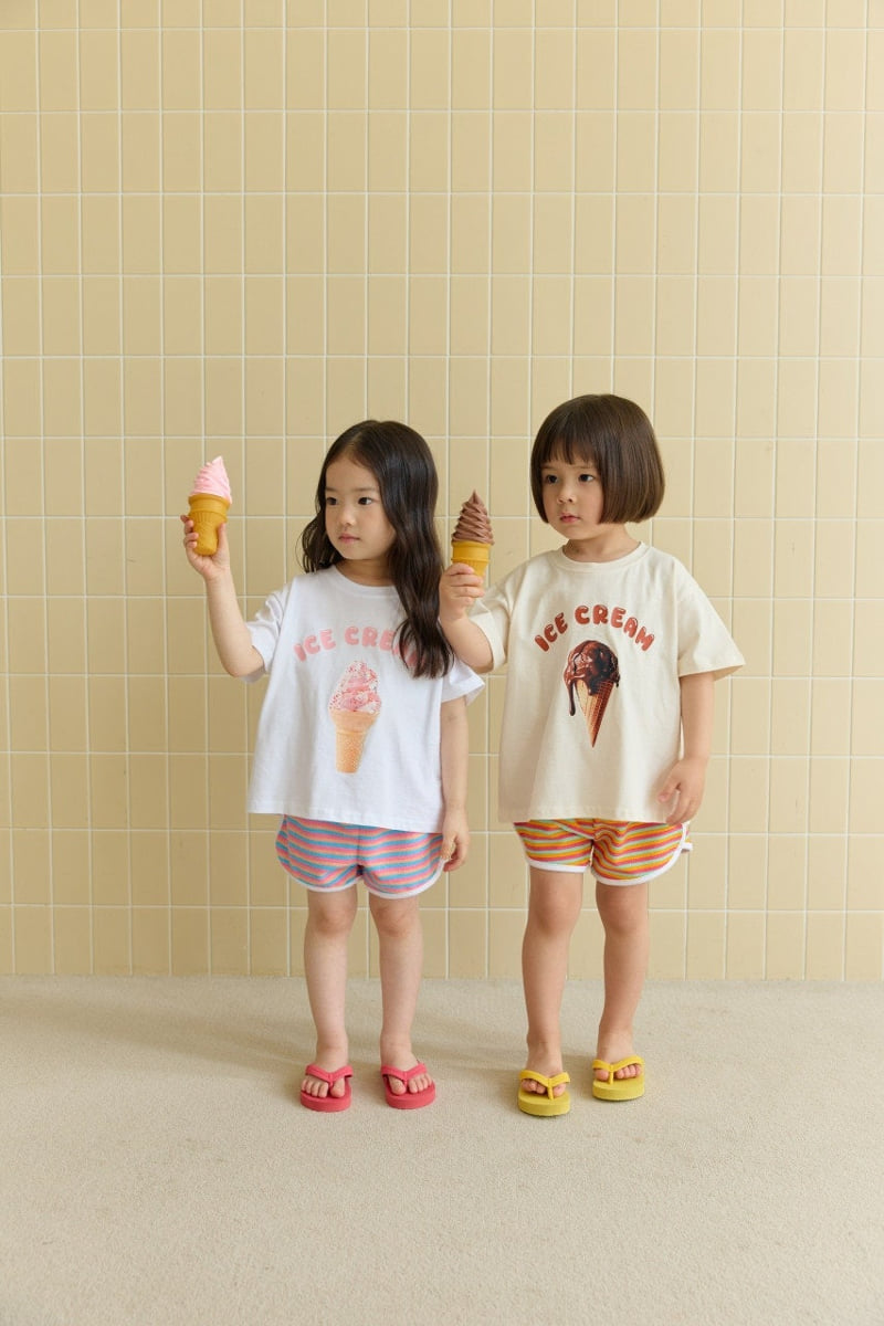 Daily Bebe - Korean Children Fashion - #discoveringself - Ice Cream Short Sleeve Tee - 7