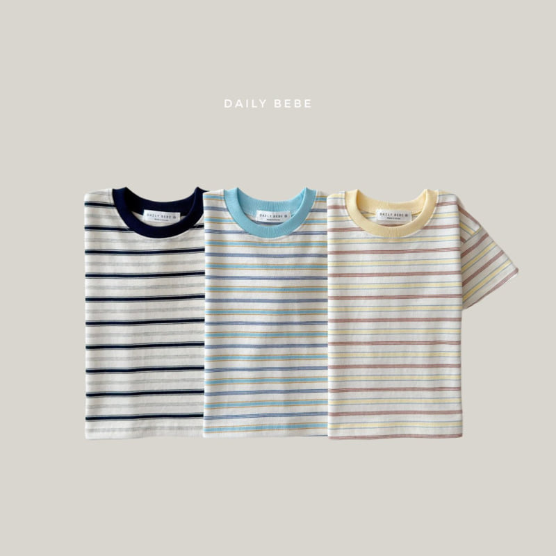 Daily Bebe - Korean Children Fashion - #discoveringself - Day Striped Tee - 3