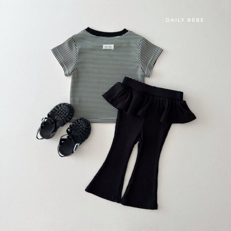 Daily Bebe - Korean Children Fashion - #fashionkids - Cozy Striped Tee - 7