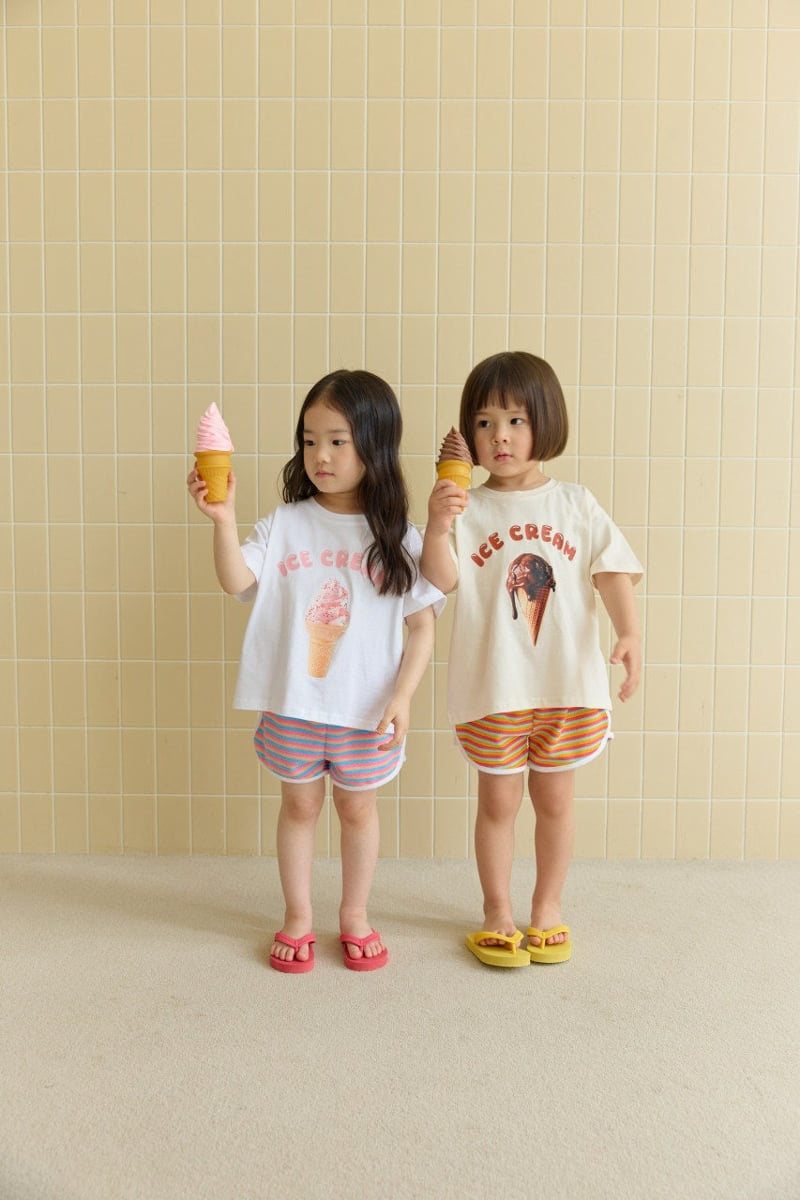 Daily Bebe - Korean Children Fashion - #fashionkids - Ice Cream Short Sleeve Tee - 8