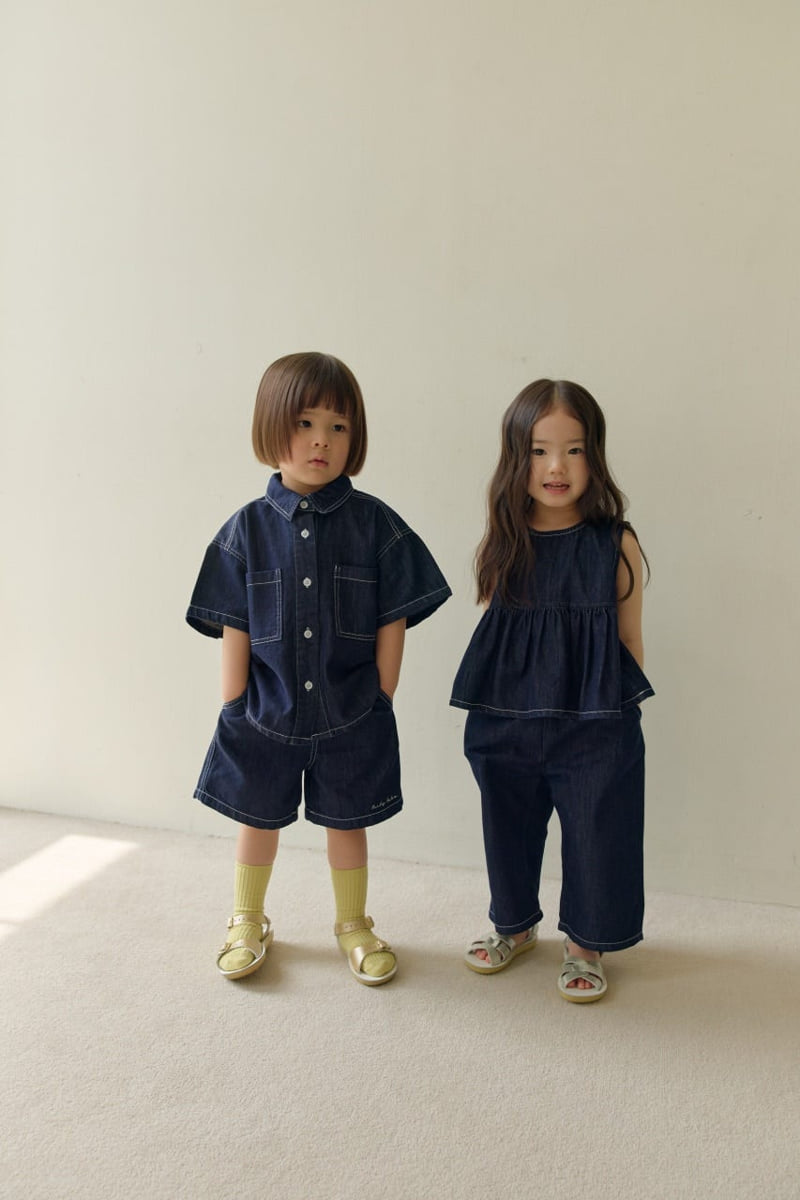 Daily Bebe - Korean Children Fashion - #kidsshorts - Work Denim Shirt - 12