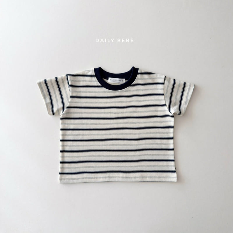 Daily Bebe - Korean Children Fashion - #kidsshorts - Day Striped Tee - 5