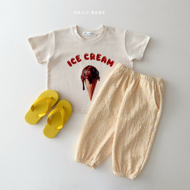 Daily Bebe - Korean Children Fashion - #kidsstore - Ice Cream Short Sleeve Tee - 10