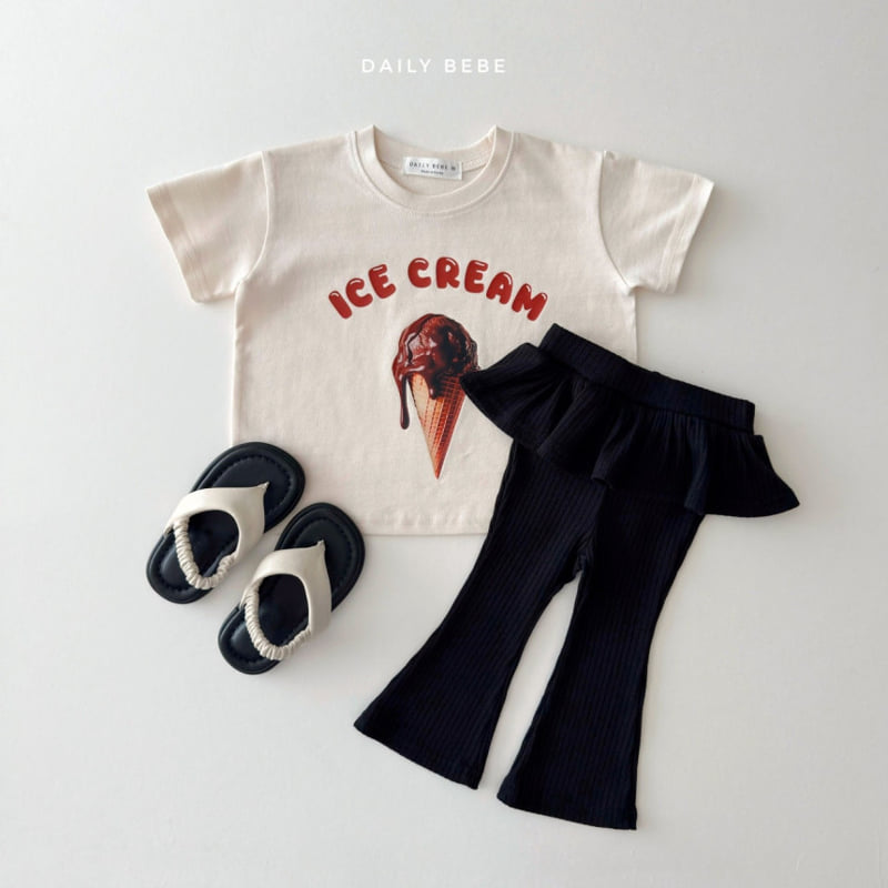 Daily Bebe - Korean Children Fashion - #kidzfashiontrend - Ice Cream Short Sleeve Tee - 11
