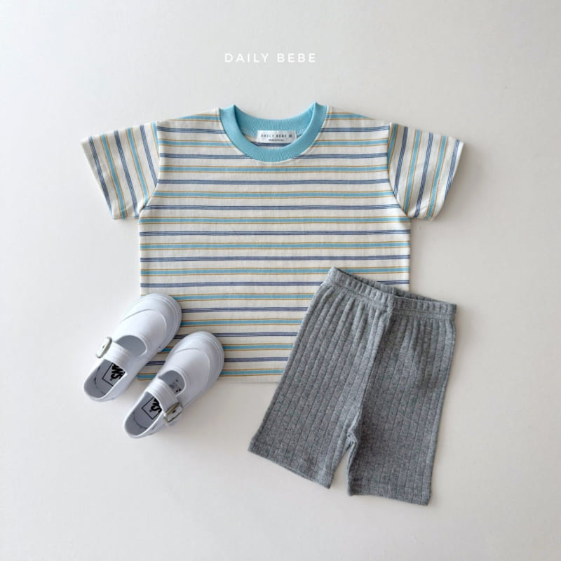 Daily Bebe - Korean Children Fashion - #kidzfashiontrend - Day Striped Tee - 7