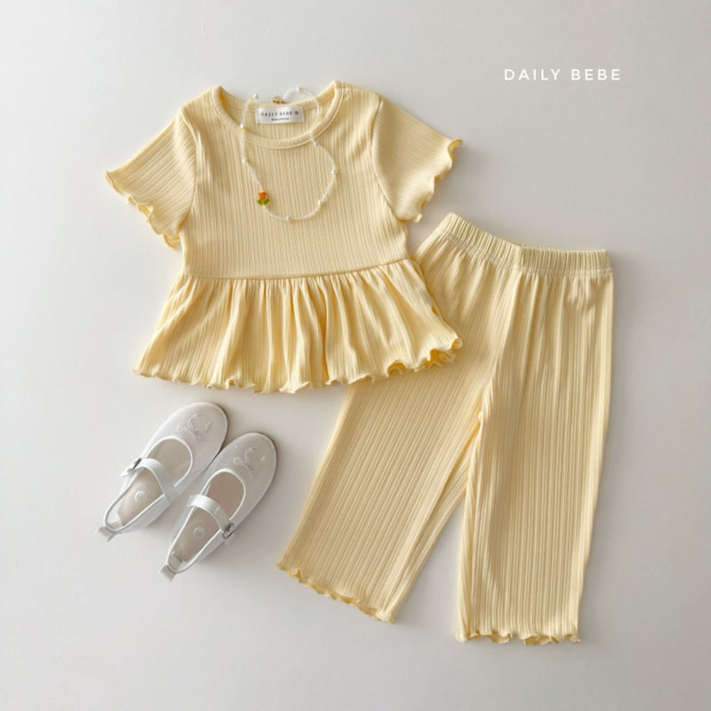 Daily Bebe - Korean Children Fashion - #kidzfashiontrend - Frill Pleated Set - 6