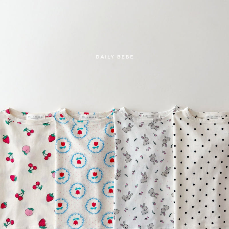 Daily Bebe - Korean Children Fashion - #Kfashion4kids - Pattern Short Sleeve Tee - 4