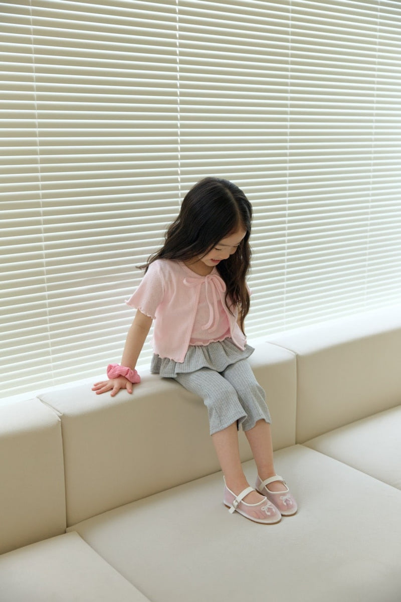 Daily Bebe - Korean Children Fashion - #littlefashionista - Eyelet Cardigan Set - 6