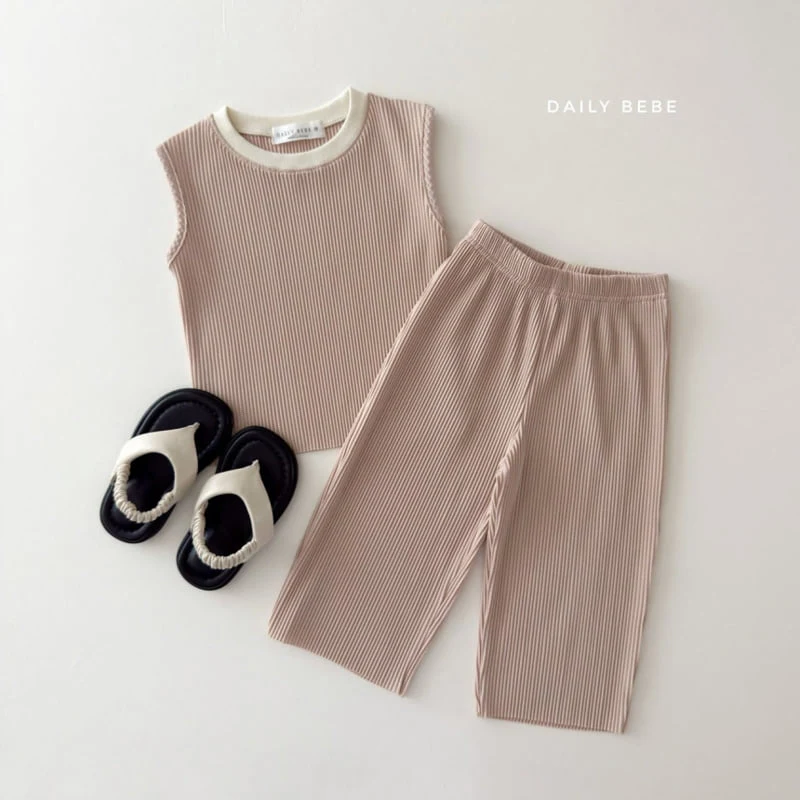 Daily Bebe - Korean Children Fashion - #littlefashionista - Color Pleated Set - 11