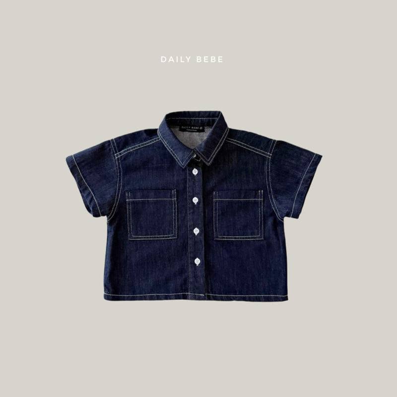 Daily Bebe - Korean Children Fashion - #magicofchildhood - Work Denim Shirt - 3