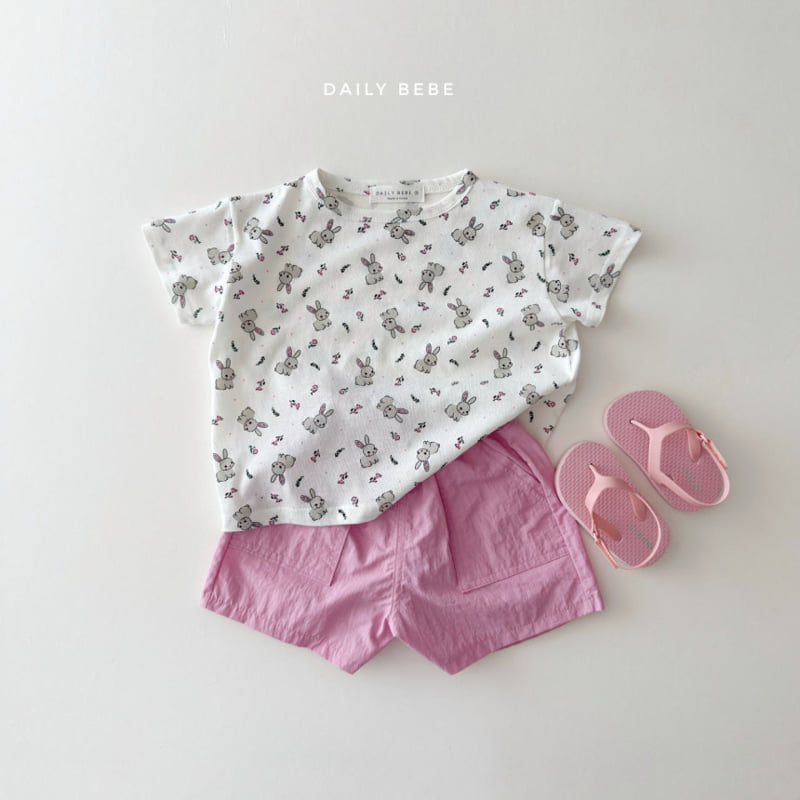 Daily Bebe - Korean Children Fashion - #minifashionista - Pattern Short Sleeve Tee - 6