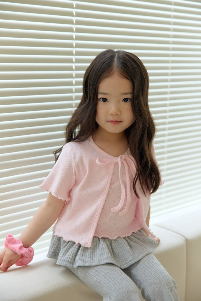 Daily Bebe - Korean Children Fashion - #minifashionista - Eyelet Cardigan Set - 8