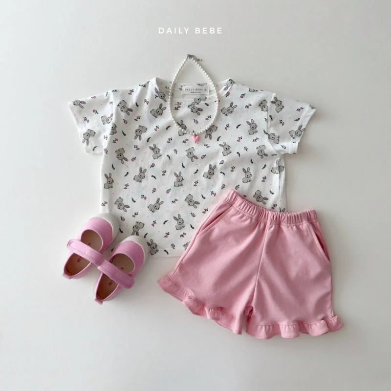 Daily Bebe - Korean Children Fashion - #prettylittlegirls - Pattern Short Sleeve Tee - 7