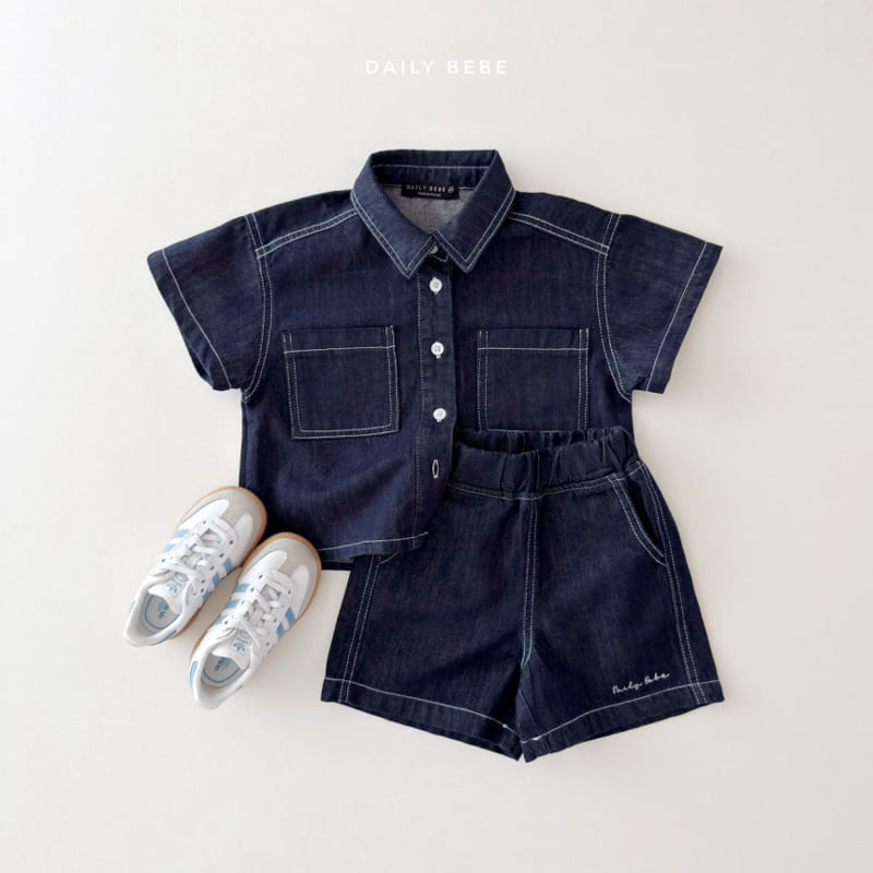 Daily Bebe - Korean Children Fashion - #prettylittlegirls - Work Denim Shirt - 5