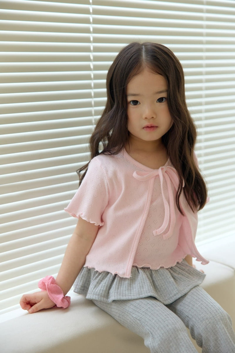 Daily Bebe - Korean Children Fashion - #prettylittlegirls - Eyelet Cardigan Set - 9