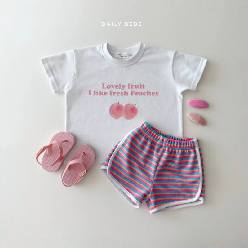 Daily Bebe - Korean Children Fashion - #todddlerfashion - Rainbow Shorts - 7