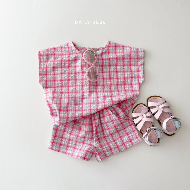 Daily Bebe - Korean Children Fashion - #prettylittlegirls - Check Seersucker Set - 4