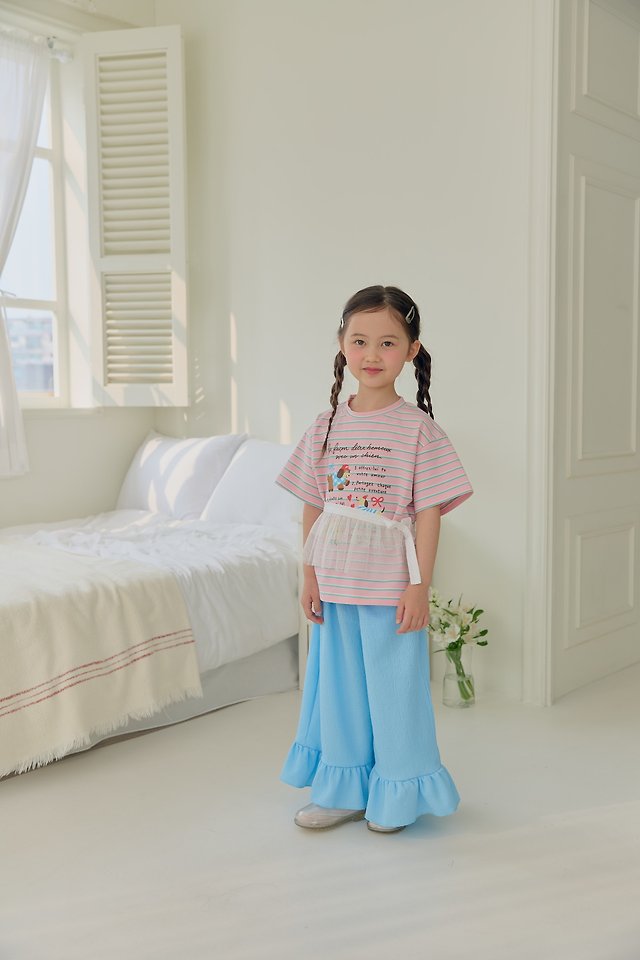 Dalla - Korean Children Fashion - #Kfashion4kids - Tom Shirring Wide Pants - 8