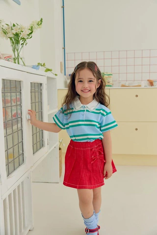 Dalla - Korean Children Fashion - #Kfashion4kids - Bold Collar Tee - 7