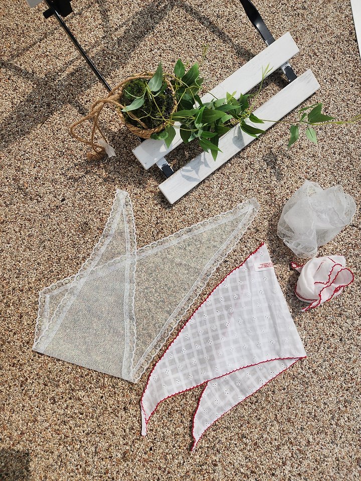 Dalla - Korean Children Fashion - #prettylittlegirls - Summer Triangle Scarf (Embroidery Lace) - 4