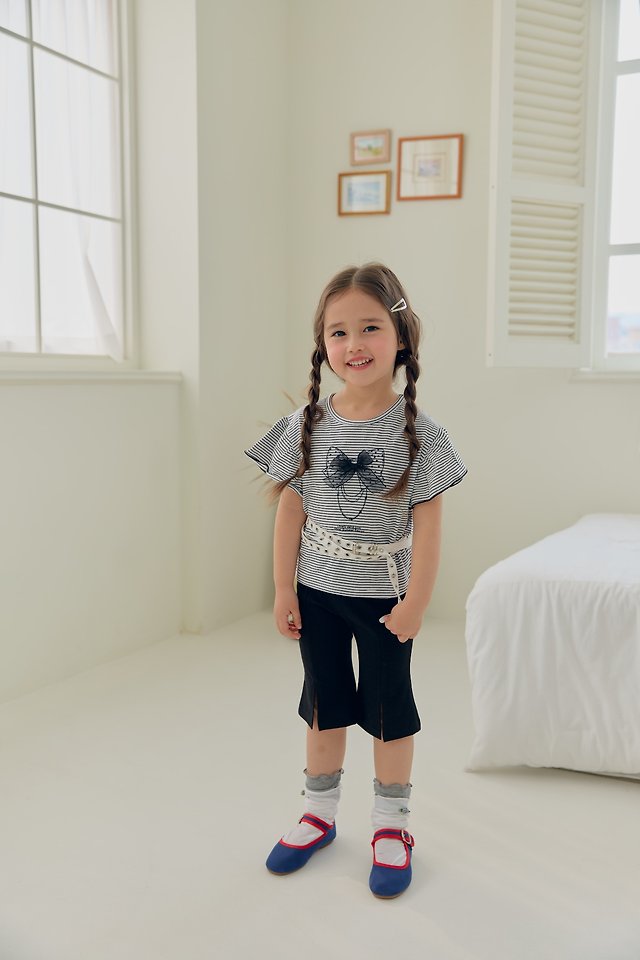 Dalla - Korean Children Fashion - #childofig - 7-Length Slit Bootcut Pants - 12