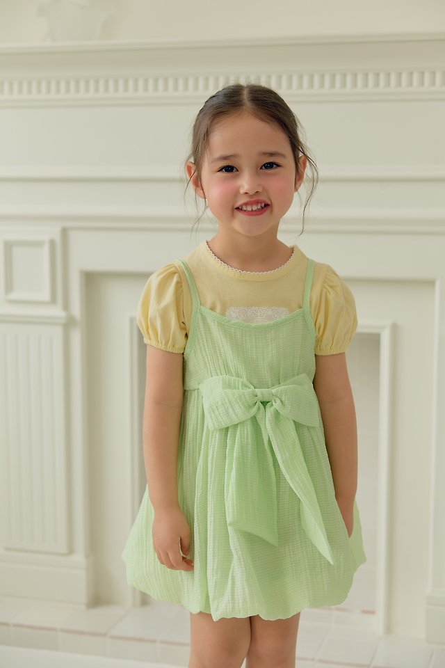Dalla - Korean Children Fashion - #childofig - Vogue Ribbon One-piece - 6