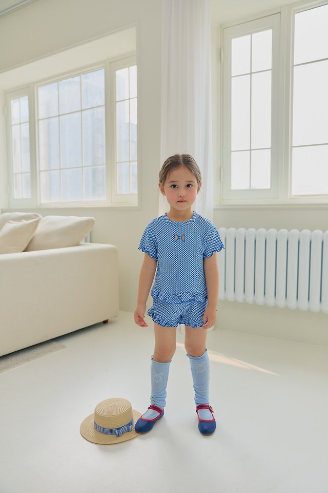 Dalla - Korean Children Fashion - #childrensboutique - Lovely Check Set - 8