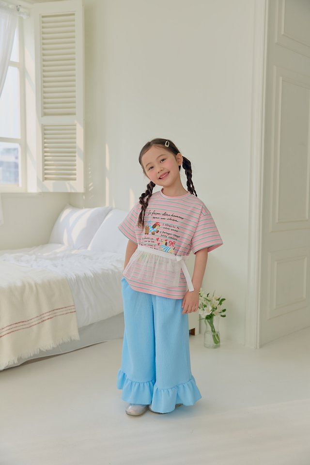 Dalla - Korean Children Fashion - #discoveringself - Tom Shirring Wide Pants - 3