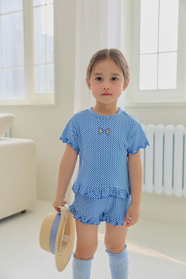 Dalla - Korean Children Fashion - #discoveringself - Lovely Check Set - 10