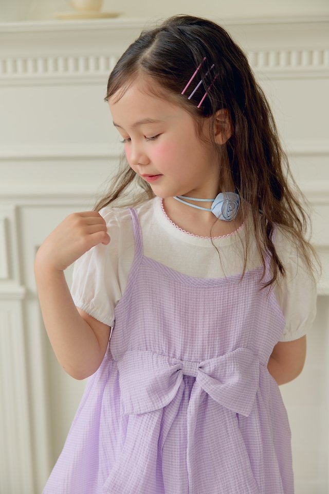 Dalla - Korean Children Fashion - #discoveringself - Vogue Ribbon One-piece - 9