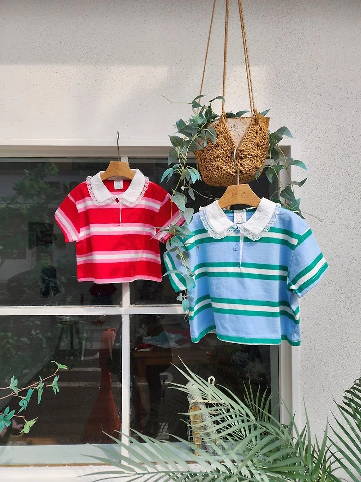 Dalla - Korean Children Fashion - #discoveringself - Bold Collar Tee - 2