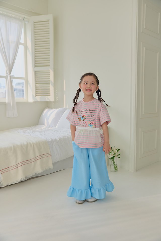 Dalla - Korean Children Fashion - #discoveringself - Tom Shirring Wide Pants - 4