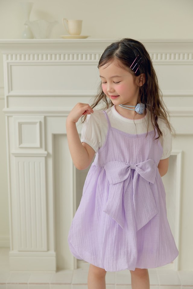 Dalla - Korean Children Fashion - #fashionkids - Vogue Ribbon One-piece - 10