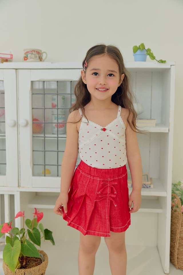 Dalla - Korean Children Fashion - #fashionkids - Apple Dot Bustier - 6