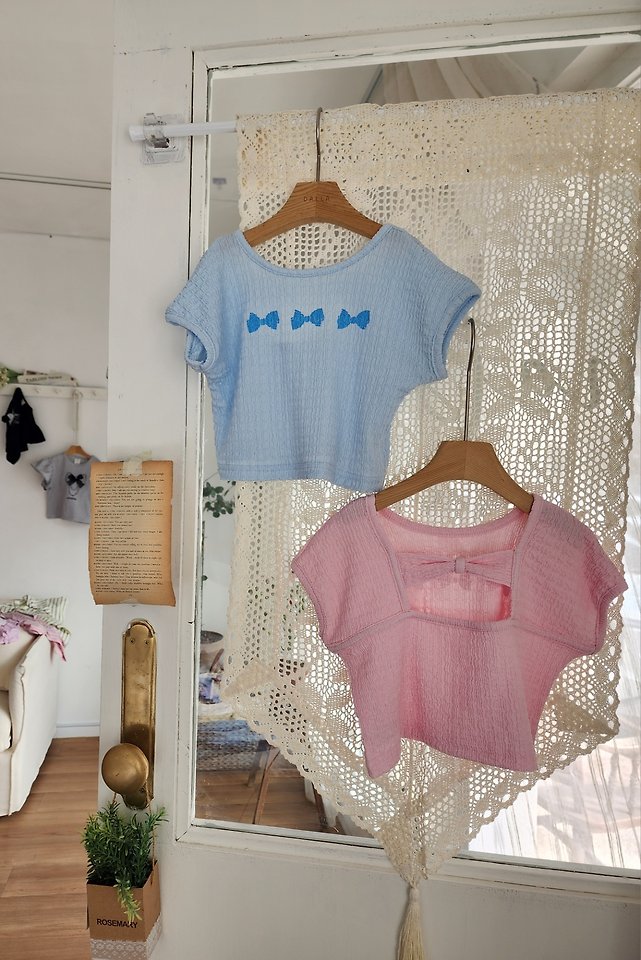 Dalla - Korean Children Fashion - #fashionkids - Back Ribbon Tee - 2
