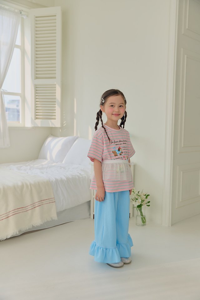 Dalla - Korean Children Fashion - #kidsshorts - Tom Shirring Wide Pants - 5