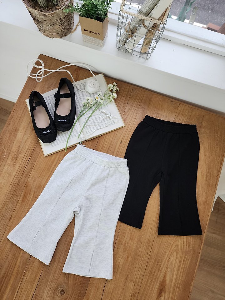 Dalla - Korean Children Fashion - #kidsshorts - 7-Length Slit Bootcut Pants