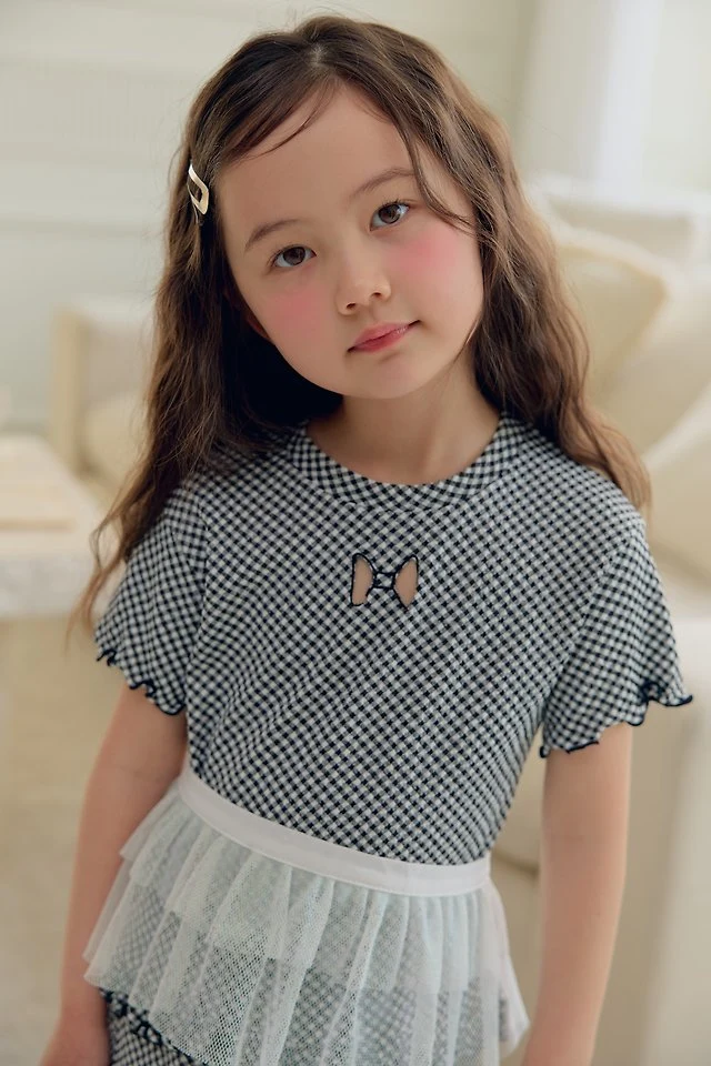 Dalla - Korean Children Fashion - #kidsshorts - Lovely Check Set - 12