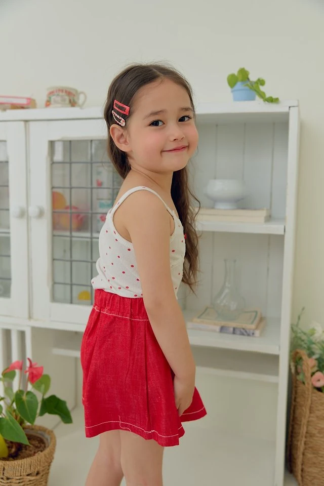 Dalla - Korean Children Fashion - #kidsshorts - Apple Dot Bustier - 7