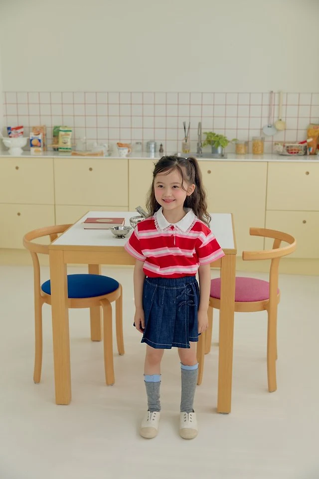 Dalla - Korean Children Fashion - #fashionkids - Bold Collar Tee - 4