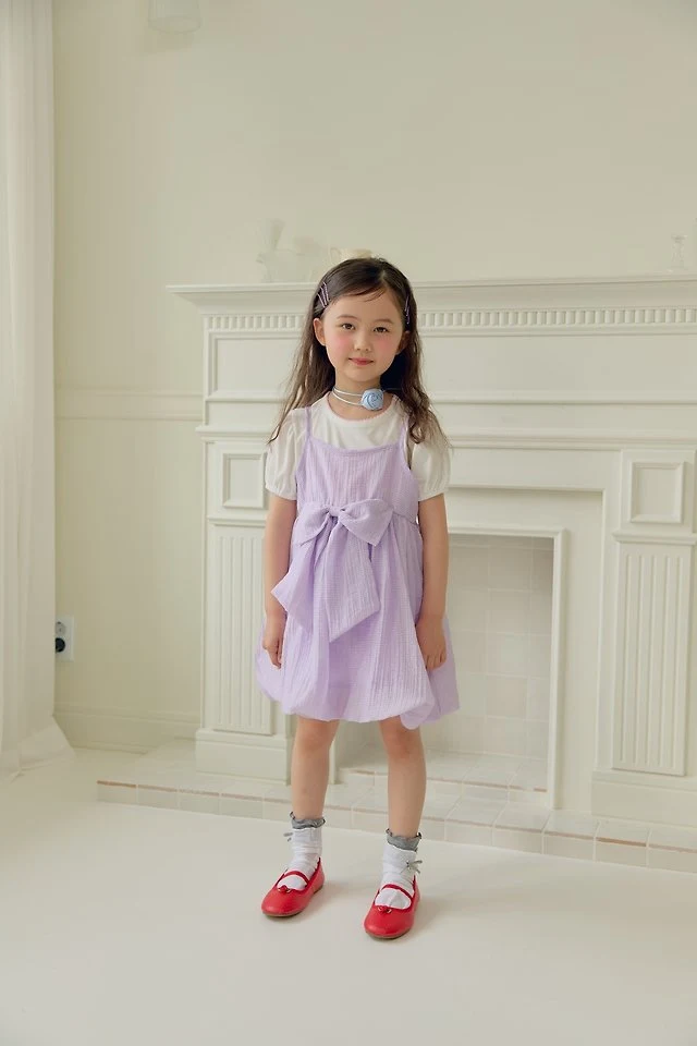 Dalla - Korean Children Fashion - #kidsstore - Vogue Ribbon One-piece - 12